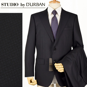 *STUDIO by D'URBAN Studio bai Durban * autumn winter geo me Trick pattern Super120'S wool suit dark blue /AB5