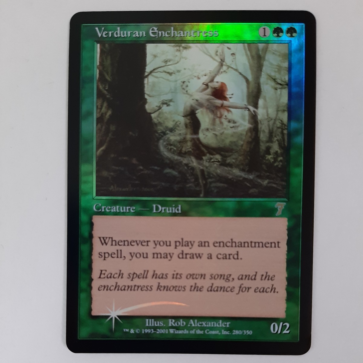 FOIL 新緑の女魔術師 7ED 英語版 MTG 緑 FOIL 新緑の女魔術師 7ED 英語版 MTG 緑