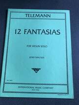 ◆◇ヴァイオリン・ソロ・楽譜/ テレマン 「12 FANTASIAS 」Josef Gingold 編【International Music Company】◇◆_画像1