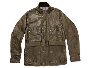 未使用品 40 ADDICT CLOTHES アディクトクローズ AD-WX-02 WAXED BMC JACKET オイルド モーターサイクルジャケット ブリティッシュグリーン