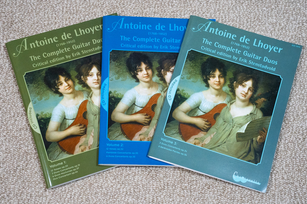 【楽譜3冊セット】ロイエ(Antoine de Lhoyer)：ギター二重奏曲全集Vol.1・Vol.2・Vol.3（CD付属）［スタンスタットヴォルト編］(2G）
