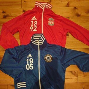 ★【超美品】2枚セット adidas Liverpool FC リバプール Chelsea FC チェルシー ジャージ トラックジャケット プレミアリーグ L 刺繍タグ★