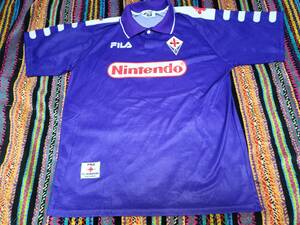 イタリア製FILA 90’Sフィオレンティーナ半袖ユニフォーム倹バティストゥータルイコスタ