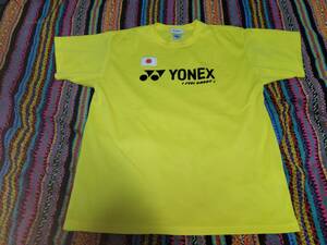 YONEX製非売品バドミントン日本代表支給品半袖Tシャツ