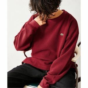 LACOSTE × JOURNAL STANDARD relume ラコステ 別注 オーバーサイズ ヘビーピケ L/S Tシャツ ボルドー XL 5 定価13200円