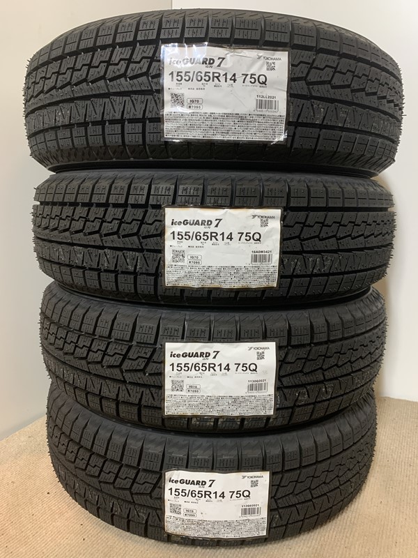 ヨコハマ スタッドレス 155/65R14 2019年製☆-