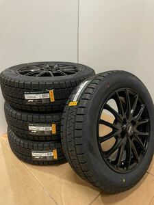 【送料無料】スタッドレス付アルミ 175/65R15 + 15×5.5J 43 4穴 100 2020年(pwt053-6)PIRELLI ICE ASIMMETRICO Plus 175/65/15 新品