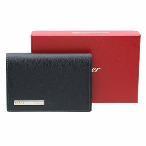 ★B2662 新品 カルティエ サントス ドゥ カルティエ カードケース パスケース L3000771 ブラック Cartier メンズ★