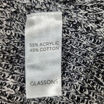 Y1 美品 Glassons グラッソンズ レディース モノクロ ミックス フィッシュテール Vネック チュニック ニット 長袖 S グレー 灰 _画像9