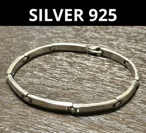 【m】シルバー925 プレート ブレスレット silver シンプル