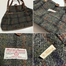 【wm500】美品 フォルナxハリスツイード セミショルダーバッグ 牛革 羊毛 Folna x Harris Tweed_画像6