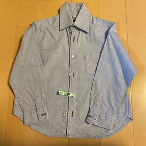 送料無料 URBAN HOUSE 長袖シャツ 襟ステッチ フォーマルに 水色 100cm 送料込み