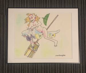 Art hand Auction 個展作品 mark gonzales マークゴンザレス gonz 原画 supreme シュプリーム box ステッカー 付き, 美術品, 絵画, その他