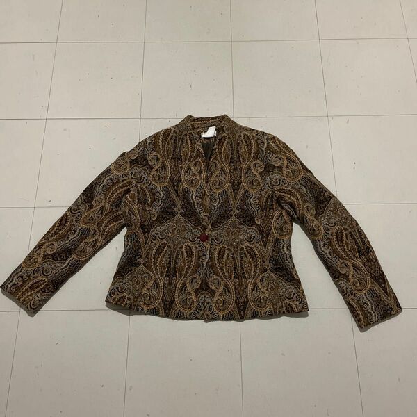 covington paisley gold tailored jacket