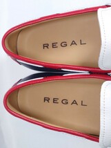 【未商品】★REGAL リーガル★ドライビングシューズ/デッキシューズ 954R★24.0cm★トリコロールカラー★本革★メンズ★_画像7