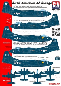 CTA-30 1/72 CTA ノースアメリカン AJ サヴェージ艦上攻撃機 デカールセット アメリカ海軍 