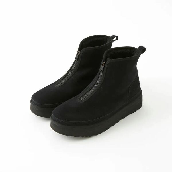 新品未使用 UGG × WHITE MOUNTAINEERING ZIP BOOT BLACK US8 26cm アグ ホワイトマウンテニアリング コラボ ジップブーツ ムートン 厚底