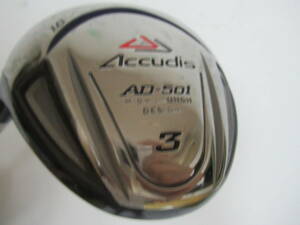 ★Accudis AD-501 フェアウェイウッド 3w 16° 純正カーボンシャフト R F566★レア★激安★中古★レフティー★