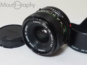 ★極上美品★ CANON キヤノン NEW FD 28mm F2.8 ★完動品★ 後キャップ、フード付 #i4039