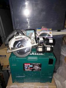 ○B8567 makita マキタ 充電式丸ノコ 165mm 18V バッテリー　刃セット　HS631DRGXB○