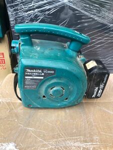 ○B8564 makita マキタ 充電式小型集塵機　バッテリー付き　18v VC350D○