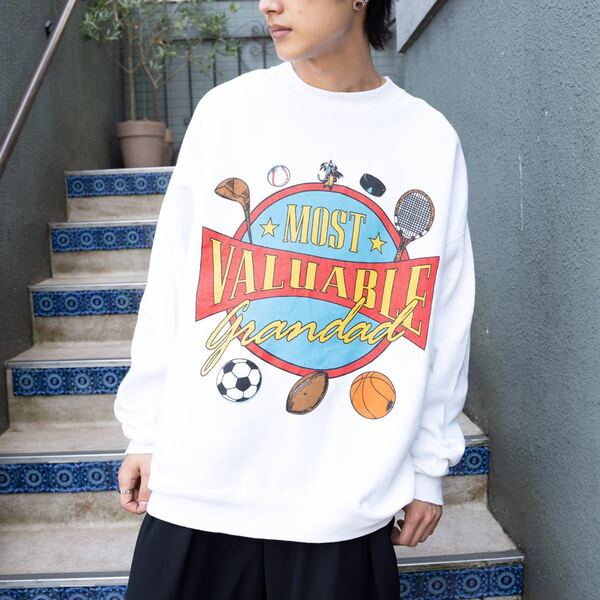 USA VINTAGE SIGNAL PRINT DESIGN SWEAT SHIRT/アメリカ古着プリントデザインスウェット