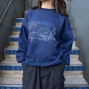 USA VINTAGE PRINT DESIGN SWEAT SHIRT/アメリカ古着プリントデザインスウェット