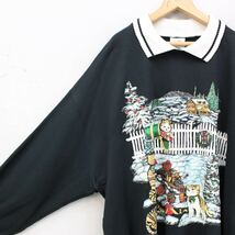 USA VINTAGE CATS DESIGN OVER SWEAT SHIRT/アメリカ古着にゃんこデザインオーバースウェット_画像8