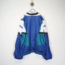 USA VINTAGE RIVER EDGE LINE DESIGN NYLON BLOUSON/アメリカ古着ラインデザインナイロンブルゾン(ジャケット)_画像5