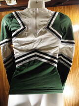 ⑩VARSITY SANTAN チアリーダー チアダンス チアガール バックファスナーレオタード素材TOPトップ 米国のS+2 国内の小さめのMサイズぐらい_画像5