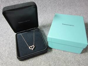 (5415) TIFFANY＆CO ティファニー センチメンタルハート スモール ネックレス PT950 プラチナ ダイヤモンド 約4.5g