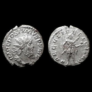 【古代ローマコイン】Postumus（ポストゥムス）クリーニング済 シルバーコイン 銀貨 アントニニアヌス(uSppA6L5ry)