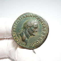 【古代ローマコイン】Vespasian（ウェスパシアヌス）クリーニング済 ブロンズコイン 銅貨 セステルティウス(gibC_CtHRw)_画像3