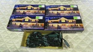 A32-2 unused Christmas illumination 96 net light 5 piece clear lamp waterproof type present condition goods 