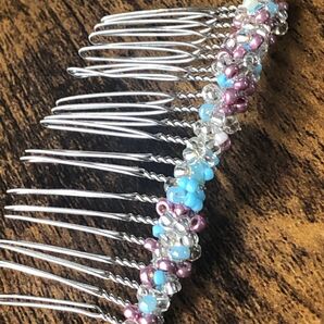 ヘアコーム ビーズ ヘアアクセサリー