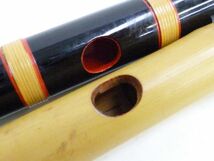 G145-N36-261 横笛 篠笛 2点 竹製 四 (45.8cm) 八 (36cm) 和楽器 現状品①_画像7