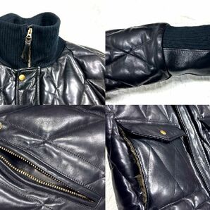 美品★WEST RIDE★ウエストライド ALL NEW RACING DOWN JK2 RELAX FIT 馬革 キルティング レザーダウンジャケット sizeL/HJW-02HRF/ホースの画像7