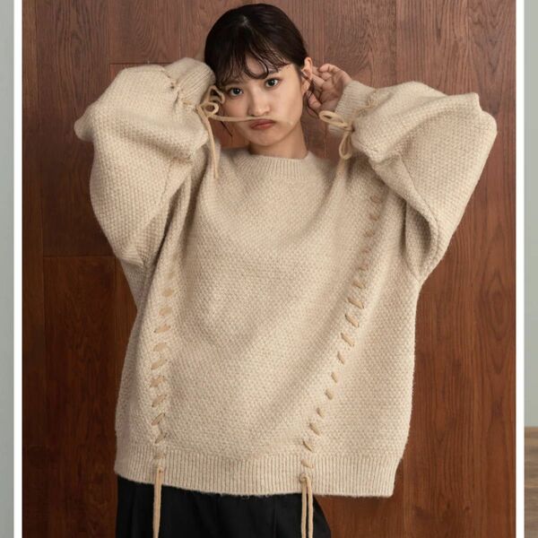 期間限定お値下げ　cord stitch volume knit コードステッチボリュームニット　amiur おまけ付き