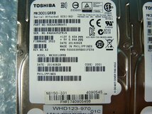 1OZT // 4個セット / NEC N8150-331 300GB 2.5インチ SAS 15K(15000)rpm 6Gb (TOSHIBA MK3001GRRB) 15mm //NEC Express5800/R120e-2E取外_画像3