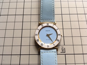  excellent level rare JOWISSAjowisayo vi saSWISS MADE light blue × white EXTRAFRAT quarts lady's wristwatch 