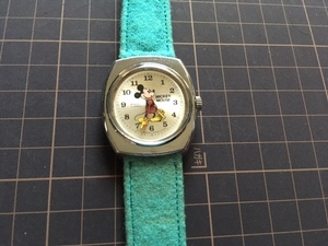希少 レア ヴィンテージ BRADLEY ブラッドリー社製 17石 DISNEY ミッキーマウス SWISS 手巻き 腕時計