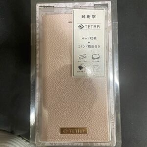 Xperia Ace用 耐衝撃 手帳型レザーケース TETRA サイドマグネット プレート付き ピンク RT-RXPATBC2/P