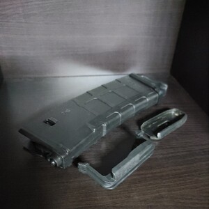 希少品PTS製MAGPUL(マグプル)【PMAG/ダストカバー/UFC製レンジャープレート/BK】TOKYO MARUI/東京マルイ次世代電動ガン用マガジン中古品④