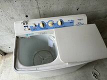 【中古】札幌 引取歓迎 二層式洗濯機 HITACHI 日立 PS-50AS 青空 Air Spin 5.0kg ステンレス脱水槽 つけおきタイマー 【札TB01】_画像5