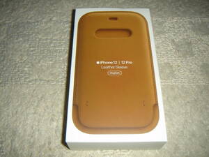 新品未使用☆Apple MHYC3FE/A iPhone 12 | 12 Pro Leather Sleeve with MagSafe - Saddle Brown☆