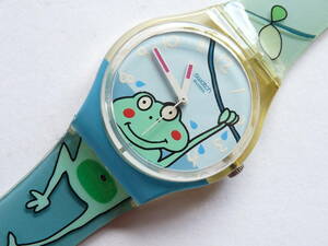  unused battery replaced beautiful goods Swatch regular model Swatch 2006 year Hang On Tight product number GE170 frog. illustration . pretty model 