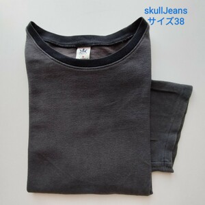 skullJeans★バックプリント★リンガーTシャツ★USED★サイズ38