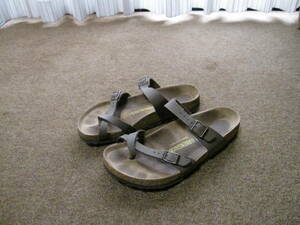 USEDキレイ BIRKENSTOCK ビルケンシュトック レザーサンダル 40/26cm Made in Germany