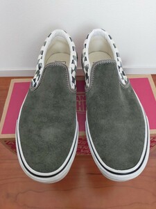 VANS Classic Slip-On Washed Grapeleaf Black US8 26cm バンズ スリッポン US企画 /アナハイム 80s 90s USA アメリカ製 スエード レザー