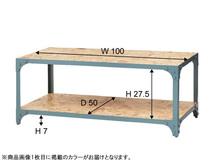東谷 テーブル ブラック W101×D51×H40 DIS-940BK 机 ２段 インダストリアル レトロ アンティーク ヴィンテージ メーカー直送 送料無料_画像2